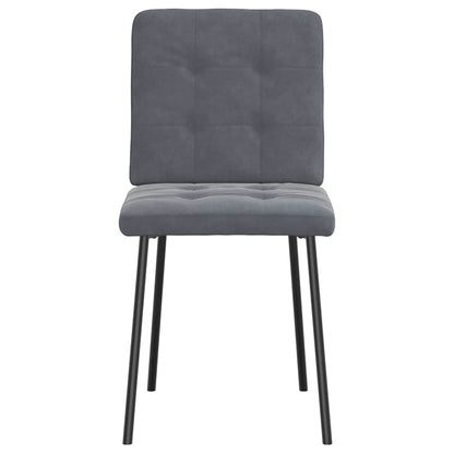 vidaXL Chaises de salle à manger 2 pcs Velours gris foncé