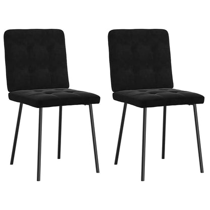 vidaXL Chaises de salle à manger 2 pcs Velours noir
