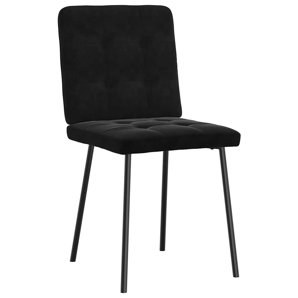 vidaXL Chaises de salle à manger 2 pcs Velours noir
