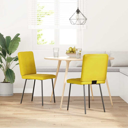 vidaXL Chaises de salle à manger 2 pcs Jaune Velours
