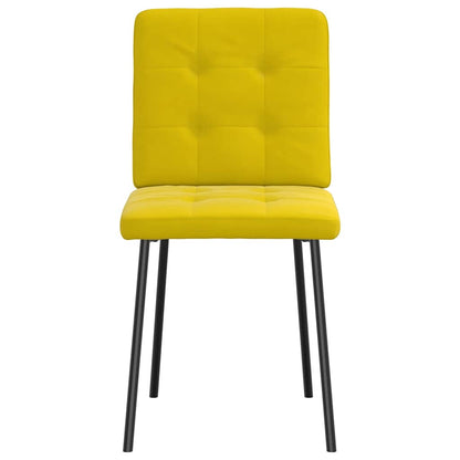 vidaXL Chaises de salle à manger 2 pcs Jaune Velours