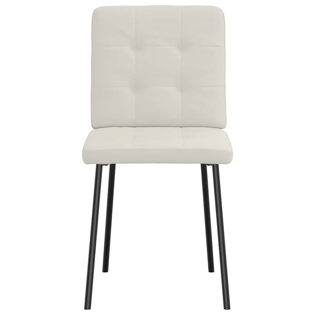 vidaXL Chaises de salle à manger 2 pcs Crème Velours