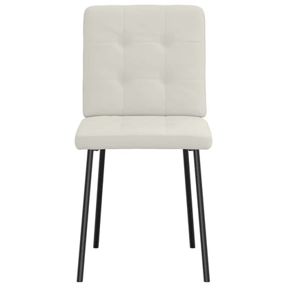 vidaXL Chaises de salle à manger 2 pcs Crème Velours