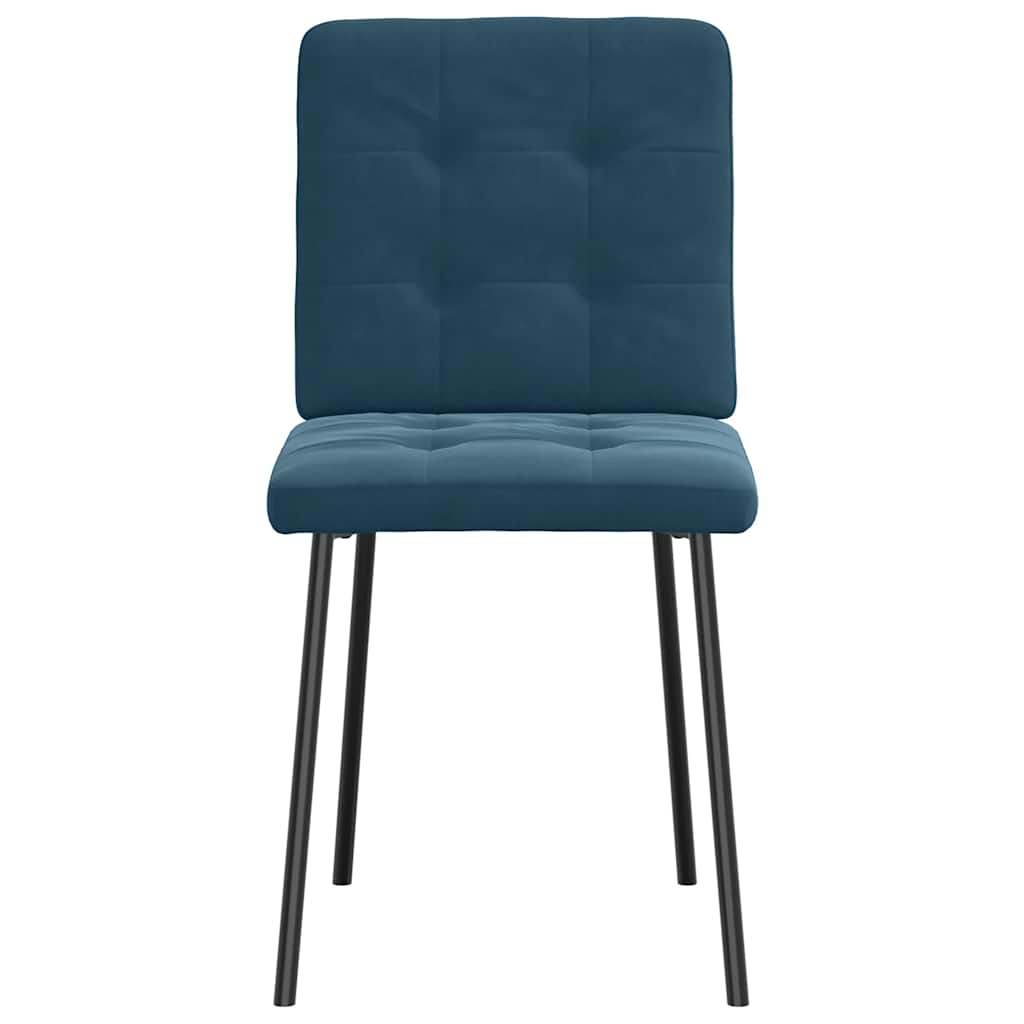 vidaXL Chaises de salle à manger 2 pcs Velours bleu