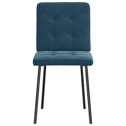 vidaXL Chaises de salle à manger 2 pcs Velours bleu