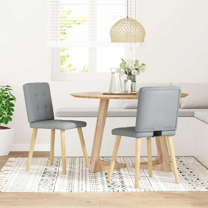 vidaXL Chaises de salle à manger 2 pcs Tissu Gris clair