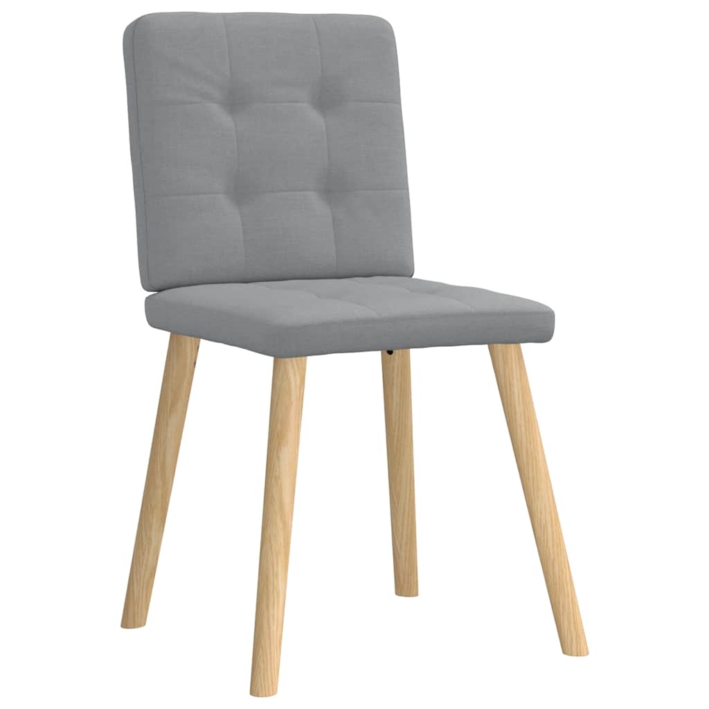 vidaXL Chaises de salle à manger 2 pcs Tissu Gris clair