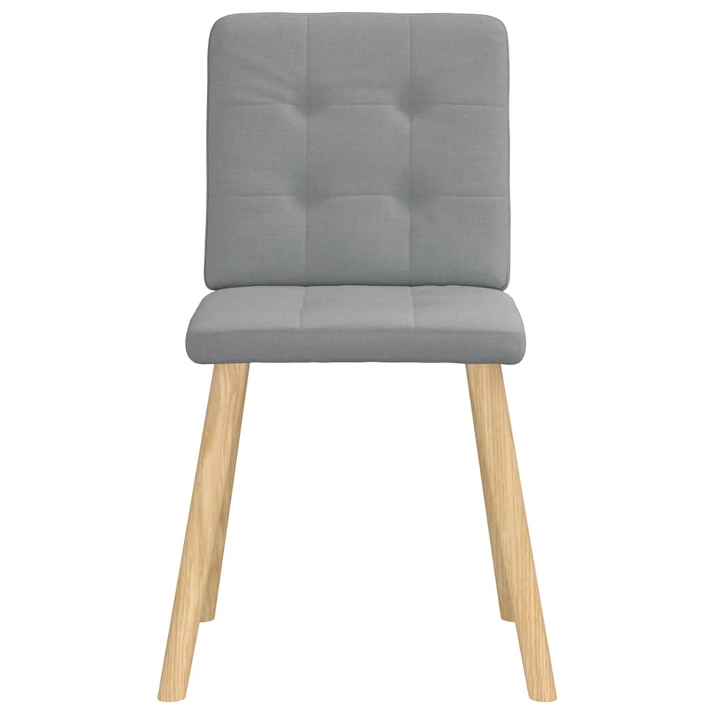 vidaXL Chaises de salle à manger 2 pcs Tissu Gris clair