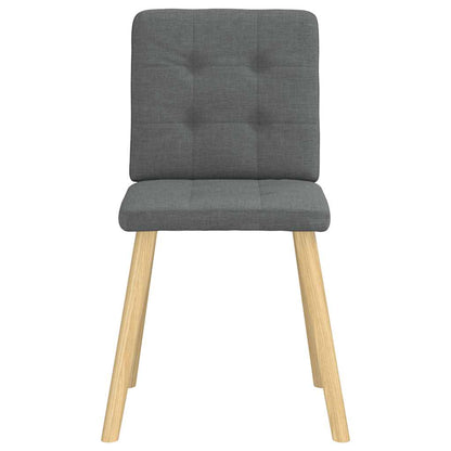 vidaXL Chaises de salle à manger 2 pcs Tissu gris foncé