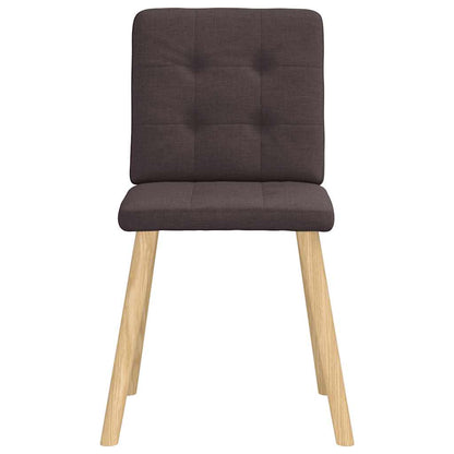 vidaXL Esszimmerstühle 2 Stk. Dunkelbraun Stoff