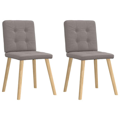 vidaXL Chaises de salle à manger 2 pcs Taupe Tissu