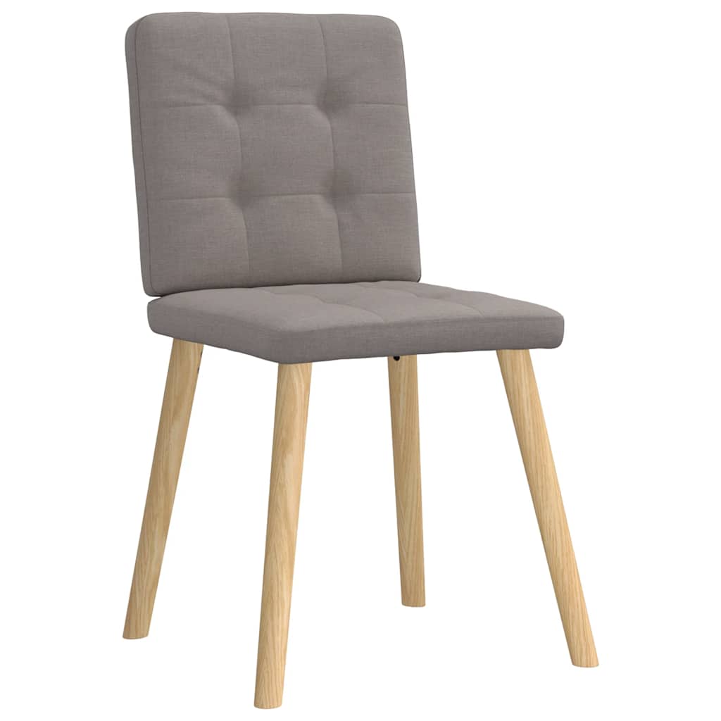 vidaXL Chaises de salle à manger 2 pcs Taupe Tissu