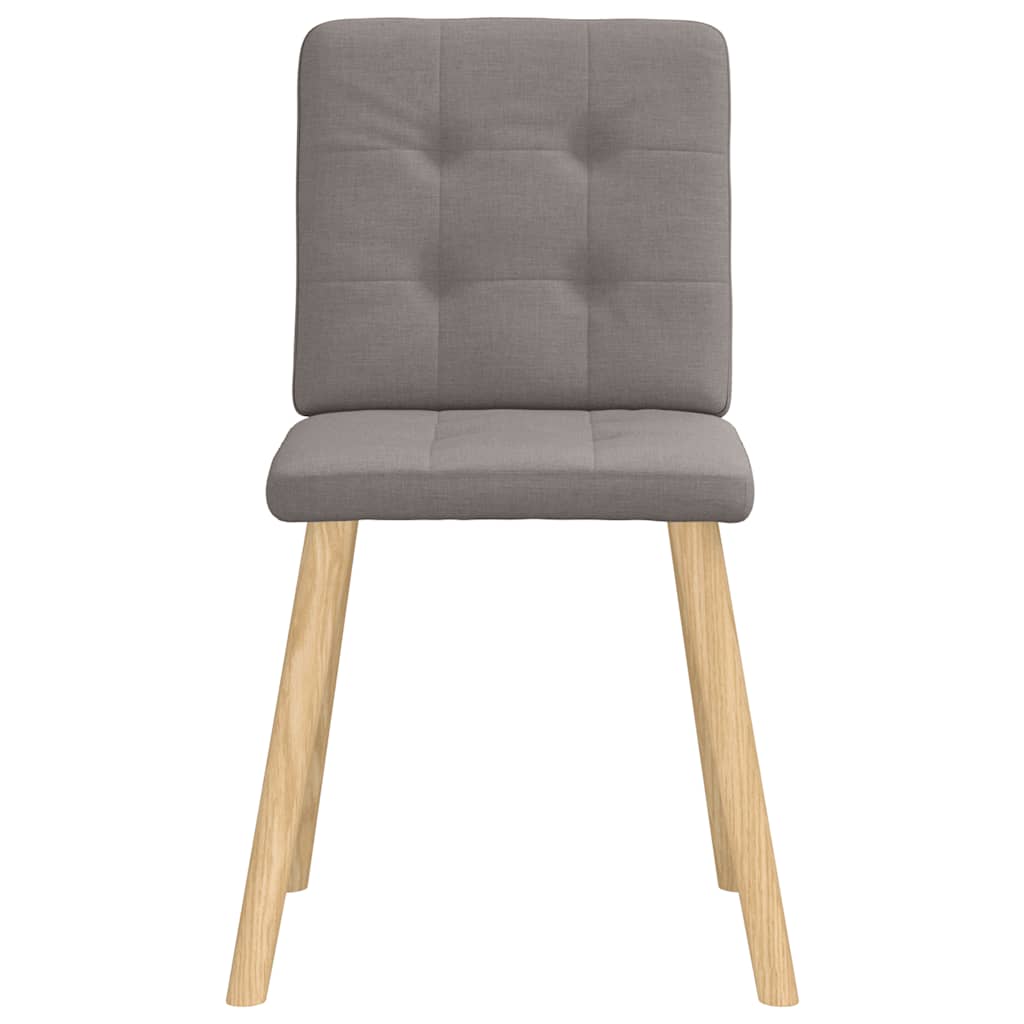 vidaXL Chaises de salle à manger 2 pcs Taupe Tissu