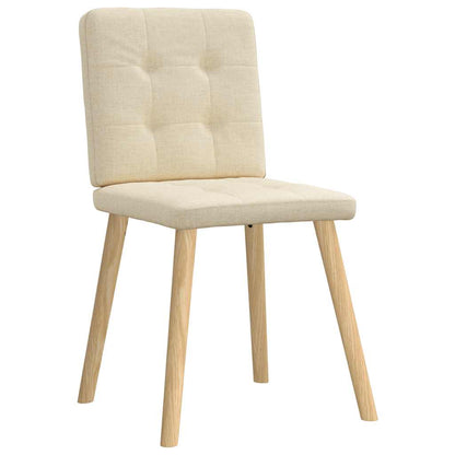 vidaXL Chaises de salle à manger 2 pcs Crème Tissu