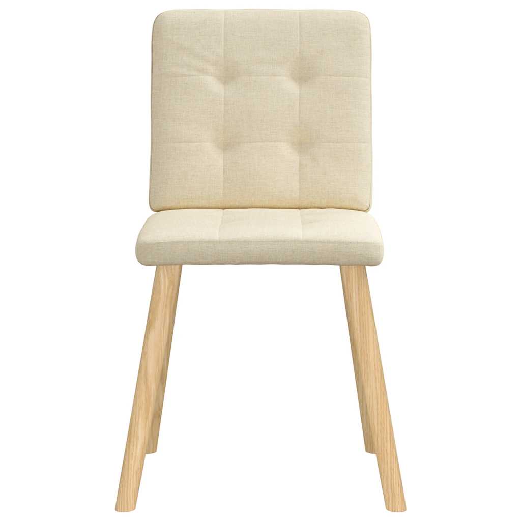 vidaXL Chaises de salle à manger 2 pcs Crème Tissu