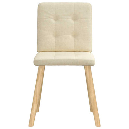 vidaXL Chaises de salle à manger 2 pcs Crème Tissu