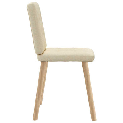 vidaXL Chaises de salle à manger 2 pcs Crème Tissu