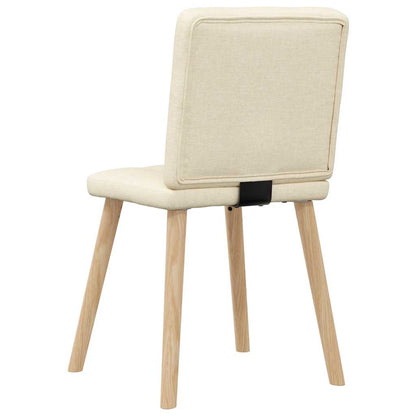 vidaXL Chaises de salle à manger 2 pcs Crème Tissu