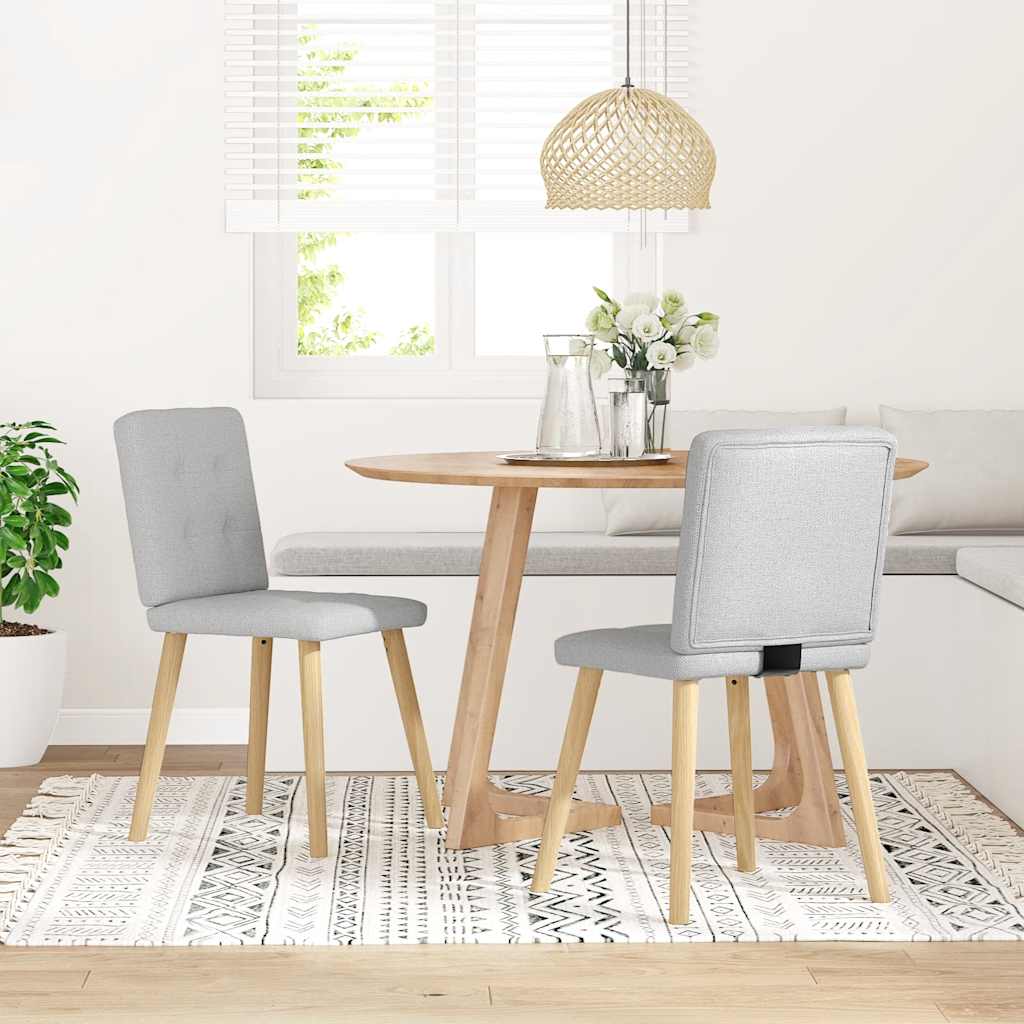 Esszimmerstühle 2 Stk. Wolkengrau Stoff