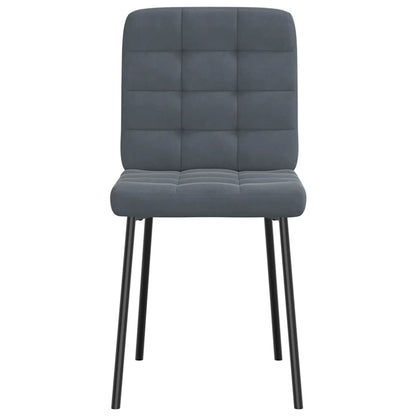 vidaXL Esszimmerstühle 2 Stk. Dunkelgrau Samt