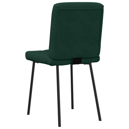 vidaXL Esszimmerstühle 2 Stk. Dunkelgrün Samt