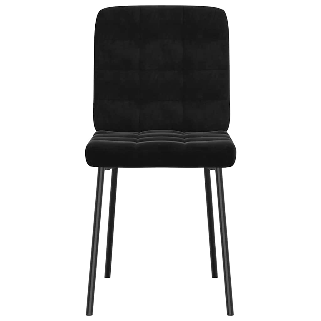 vidaXL Esszimmerstühle 2 Stk. Schwarz Samt