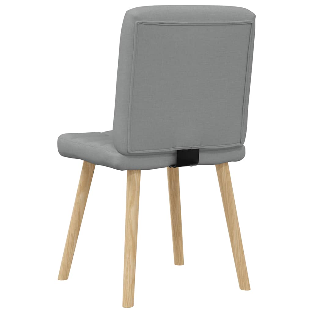 vidaXL Esszimmerstühle 2 Stk. Hellgrau Stoff