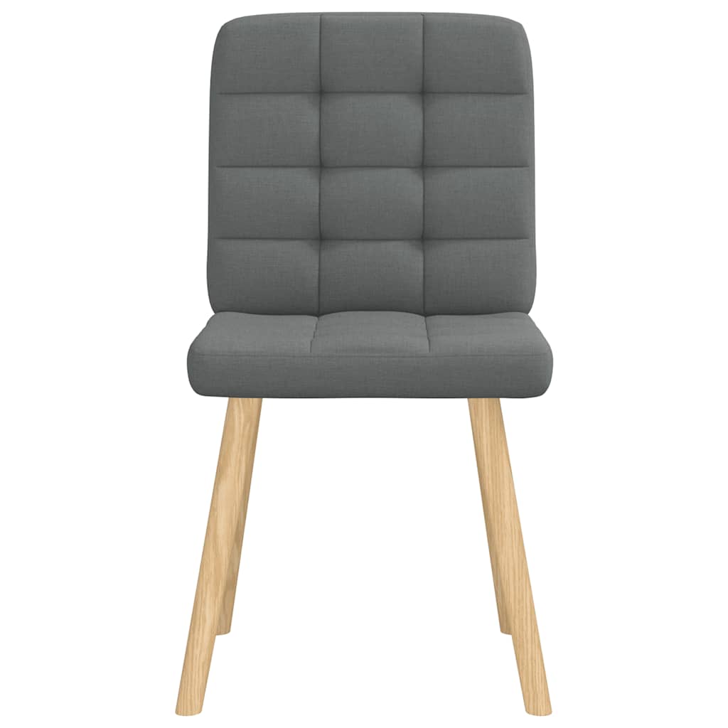 vidaXL Chaises de salle à manger 2 pcs Tissu gris foncé