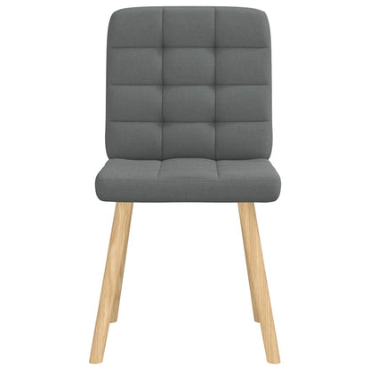 vidaXL Chaises de salle à manger 2 pcs Tissu gris foncé