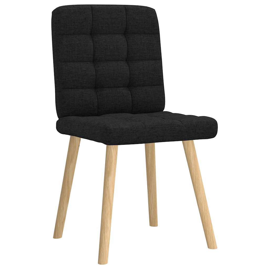 vidaXL Esszimmerstühle 2 Stk. Schwarz Stoff