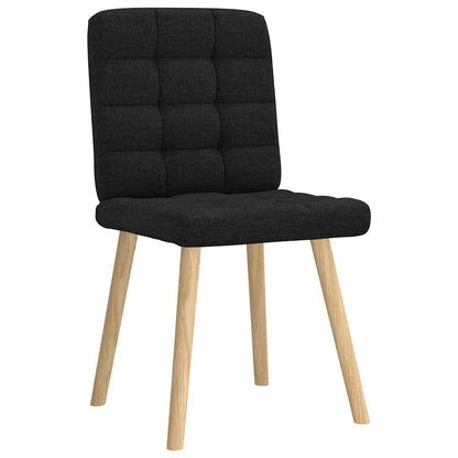 vidaXL Esszimmerstühle 2 Stk. Schwarz Stoff