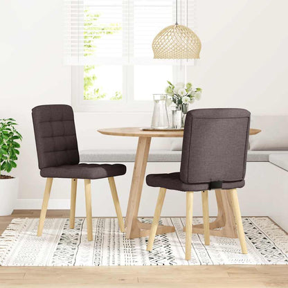 Esszimmerstühle 2 Stk. Dunkelbraun Stoff