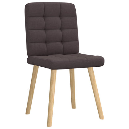 vidaXL Esszimmerstühle 2 Stk. Dunkelbraun Stoff