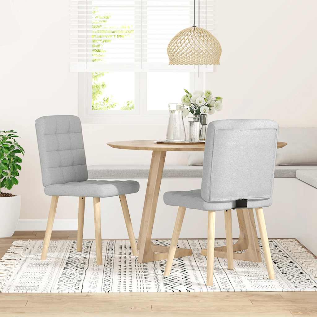 Esszimmerstühle 2 Stk. Wolkengrau Stoff