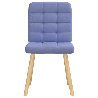 vidaXL Esszimmerstühle 2 Stk. Jeansblau Stoff
