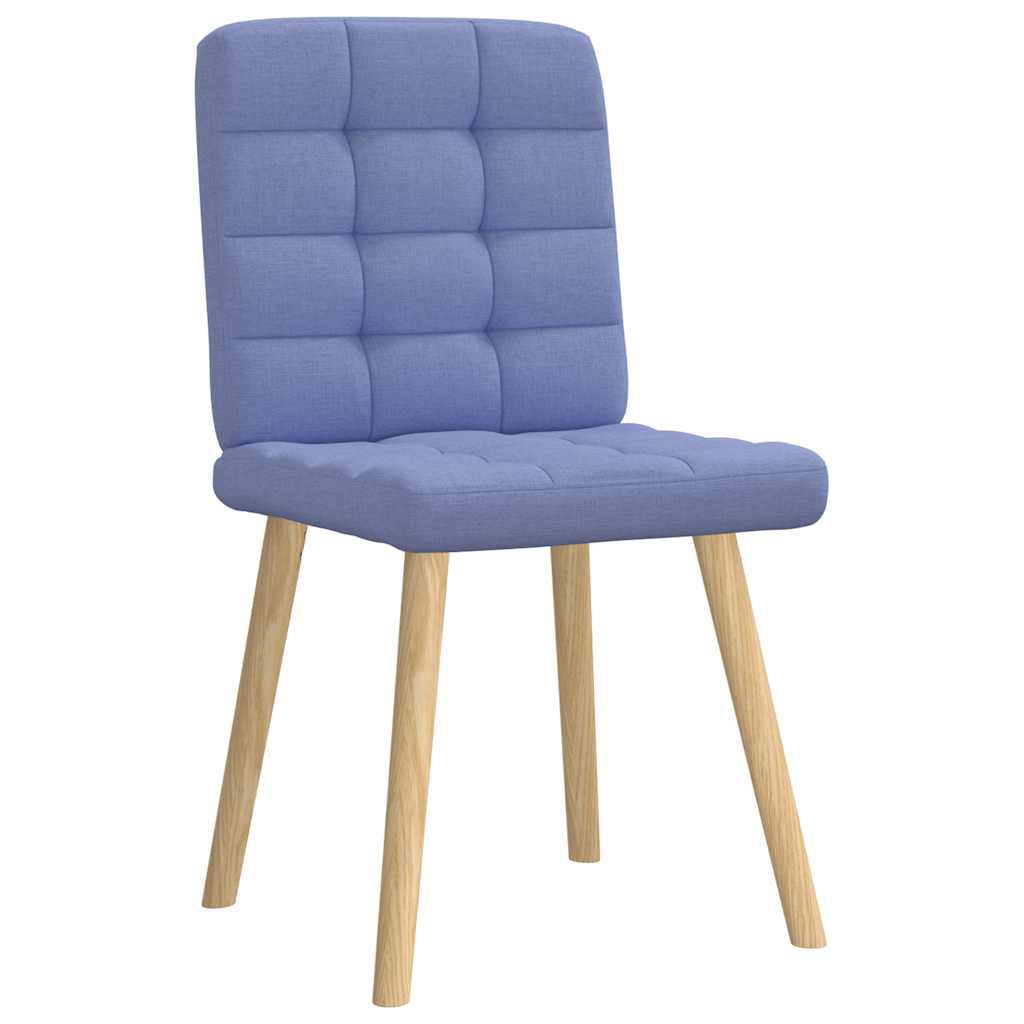 vidaXL Esszimmerstühle 2 Stk. Jeansblau Stoff