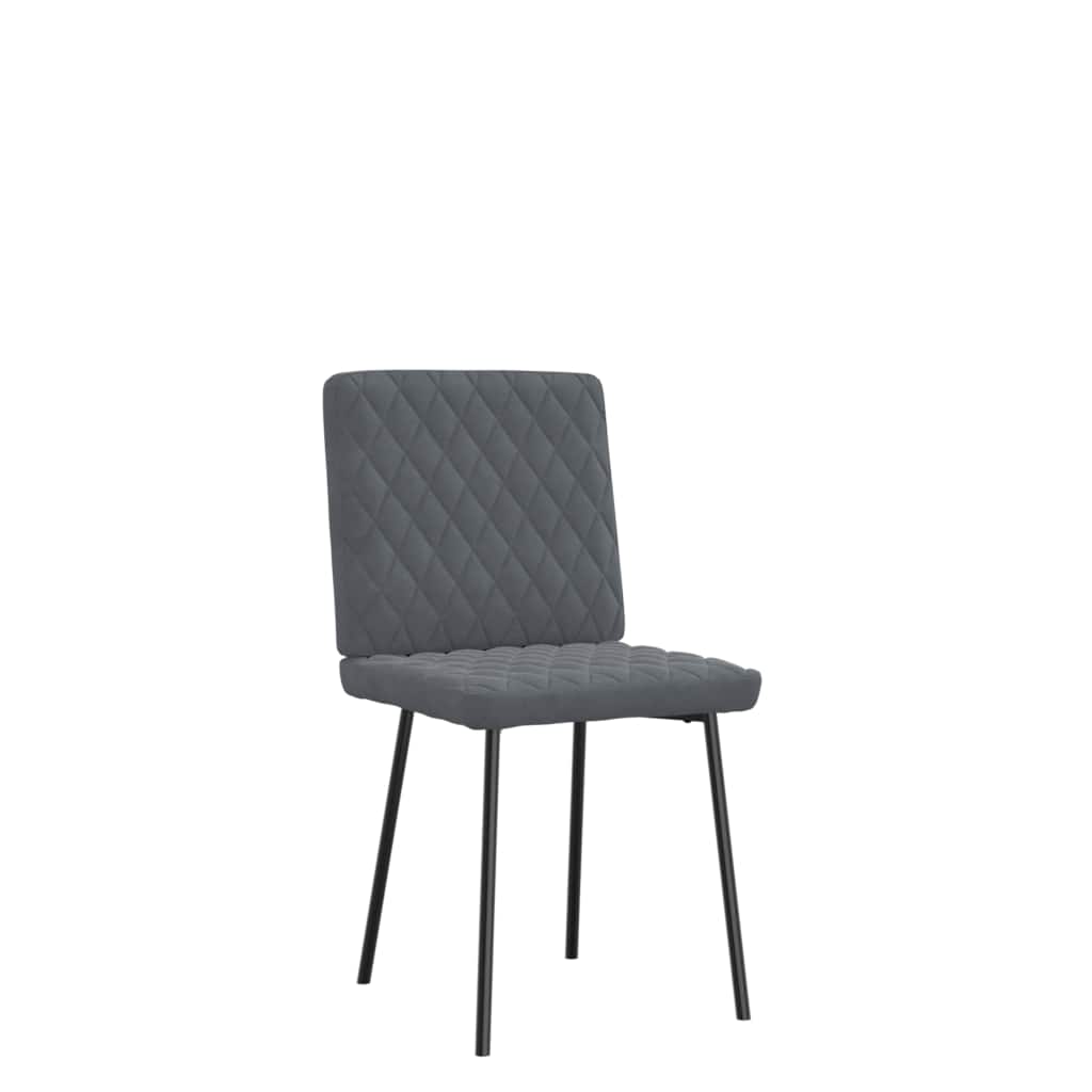 vidaXL Esszimmerstühle 2 Stk. Dunkelgrau Samt