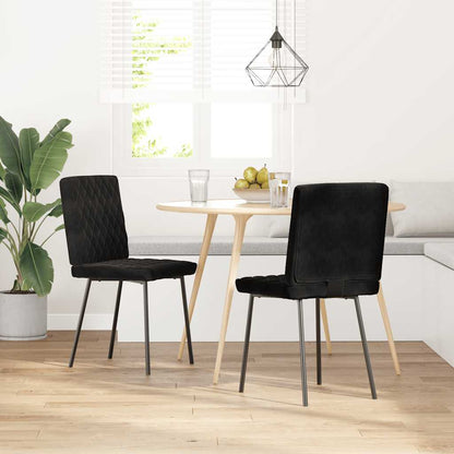 vidaXL Esszimmerstühle 2 Stk. Schwarz Samt
