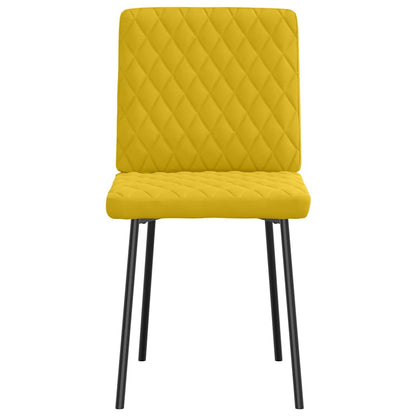 vidaXL Esszimmerstühle 2 Stk. Gelb Samt