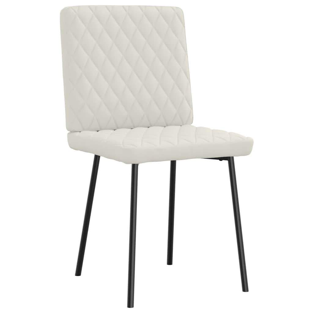 vidaXL Esszimmerstühle 2 Stk. Creme Samt