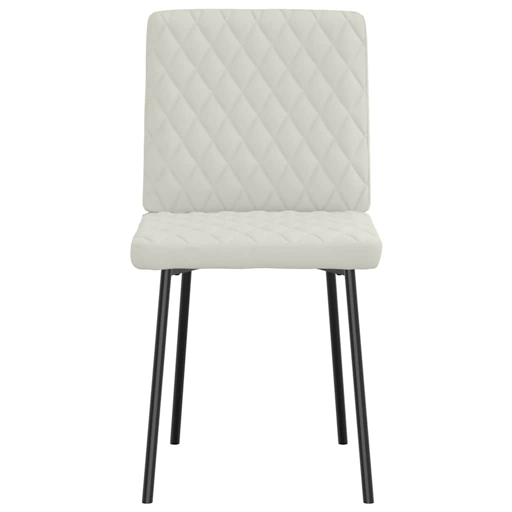 vidaXL Esszimmerstühle 2 Stk. Creme Samt