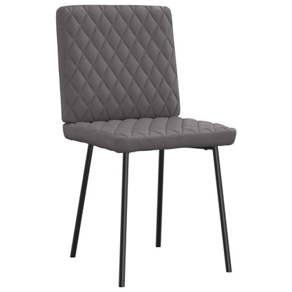 vidaXL Esszimmerstühle 2 Stk. Grau Kunstleder