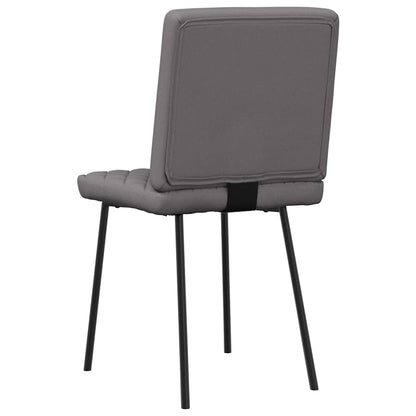 vidaXL Esszimmerstühle 2 Stk. Grau Kunstleder