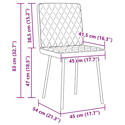 vidaXL Esszimmerstühle 2 Stk. Grau Kunstleder