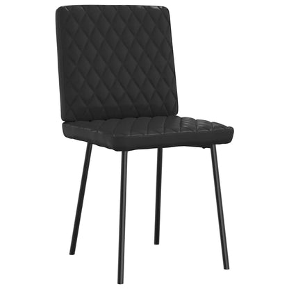 vidaXL Esszimmerstühle 2 Stk. Schwarz Kunstleder