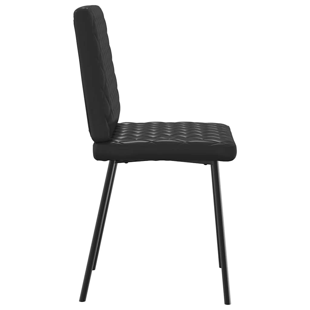 vidaXL Esszimmerstühle 2 Stk. Schwarz Kunstleder