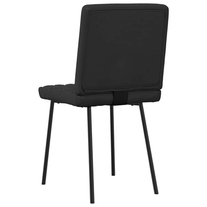 vidaXL Esszimmerstühle 2 Stk. Schwarz Kunstleder