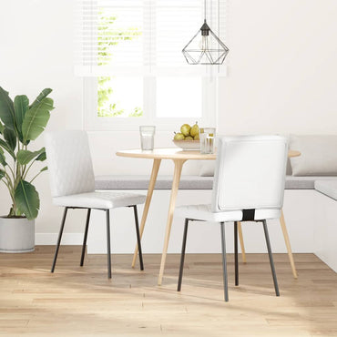 vidaXL Chaises de salle à manger 2 pcs Similicuir blanc