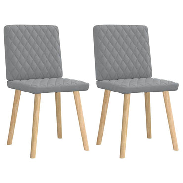 vidaXL Chaises de salle à manger 2 pcs Tissu Gris clair