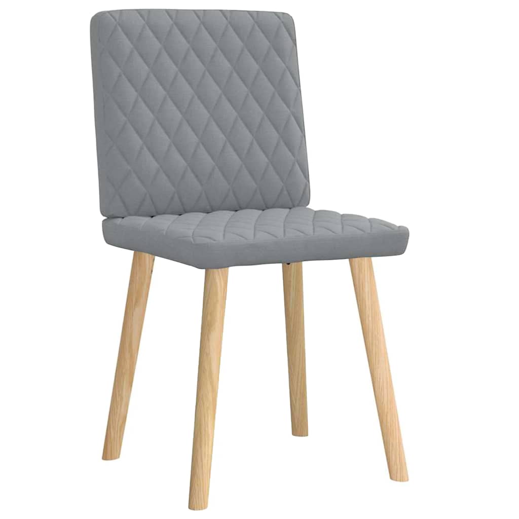 vidaXL Chaises de salle à manger 2 pcs Tissu Gris clair